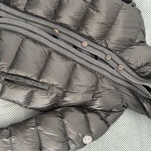 Moncler puffer Black Jacket with Logo Patch, button down